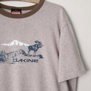 DAKINE | Brown Heathered Moose Logo Tee - Women's Large